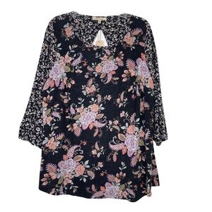 Stitch Fix l Les Serein Floral Print Top, 2X